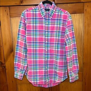 Ralph Lauren Multicolor Plaid Button Down Shirt, size Small, 100% cotton